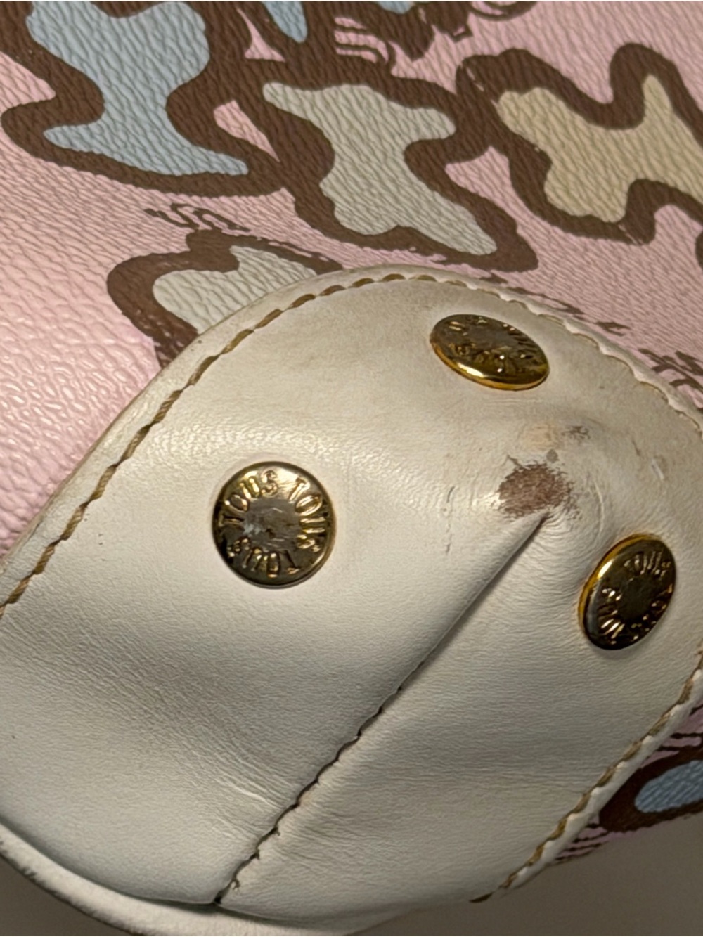 Tous Pink Patterned Crossbody Bag with Beige Strap - Picture 9 of 12